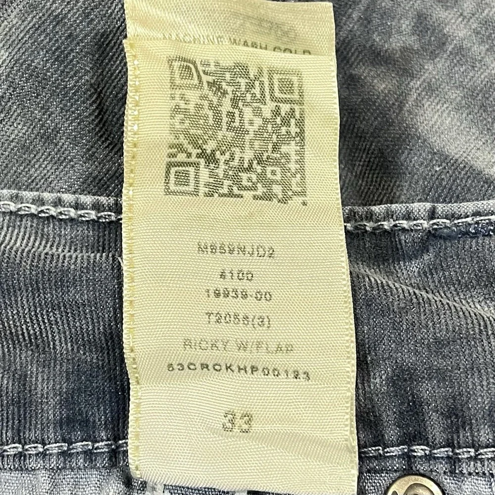 True Religion Ricky Relaxed Straight Corduroys Mens 33, Fits 34x33 Fade Whiskers